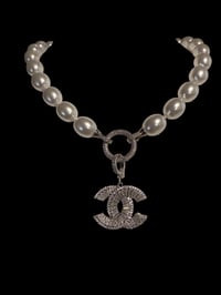 The “Kat” Oval Baroque Pearls Necklace Upcycled CC