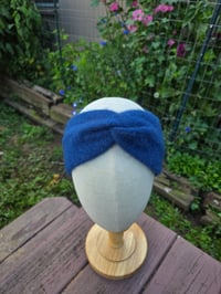 Image 1 of Navy Cashmere Ear Warmer Headband 