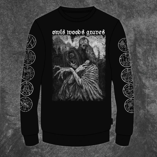 Image of OWLS WOODS GRAVES - Strix (SWEATSHIRT) PRE-ORDER 15.10.2025