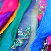 Image 1 of Boho Ribbons Fabric Strips - Tassel Making