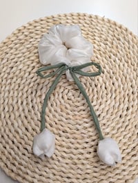 Image 2 of Tulip Scrunchies - White