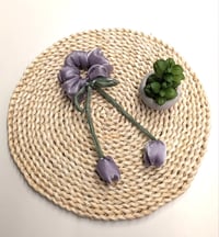 Image 1 of Lilac Violet Tulip Scrunchies