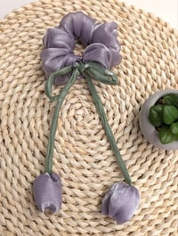 Image 2 of Lilac Violet Tulip Scrunchies