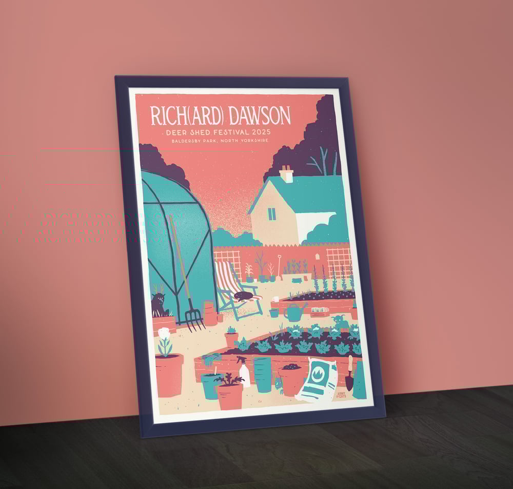 Image of Richard Dawson - Deer Shed Festival 2025 - silkscreen concert poster