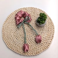 Image 1 of Tulip Scrunchies - Rose