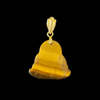 Image 3 of 10K Tigers Eye Guangdong Abundant Buddha Pendant