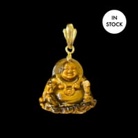 Image 1 of 10K Tigers Eye Guangdong Abundant Buddha Pendant