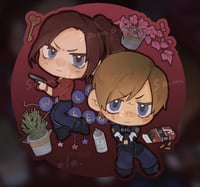 RE2R Claire and Leon Sticker