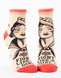 Image 1 of Fight Like a Girl  Ankle Socks