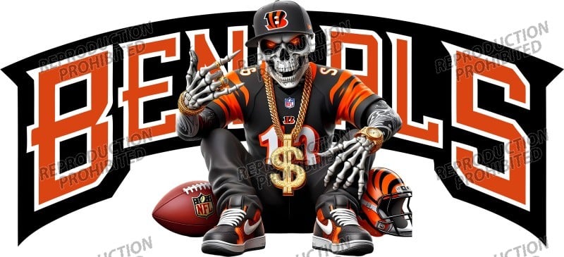 Image of Cinci Bengals Football Uv Dtf Wraps Choice of 4 !