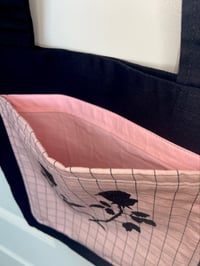 Image 2 of Double Rose Grid Tote Bag