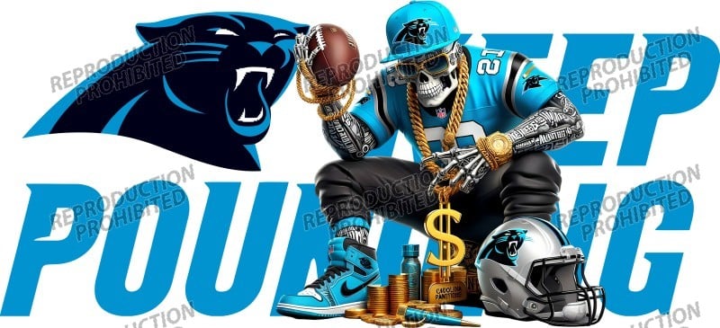 Image of Carolina Panthers Football Uv Dtf Wraps Choice of 2 
