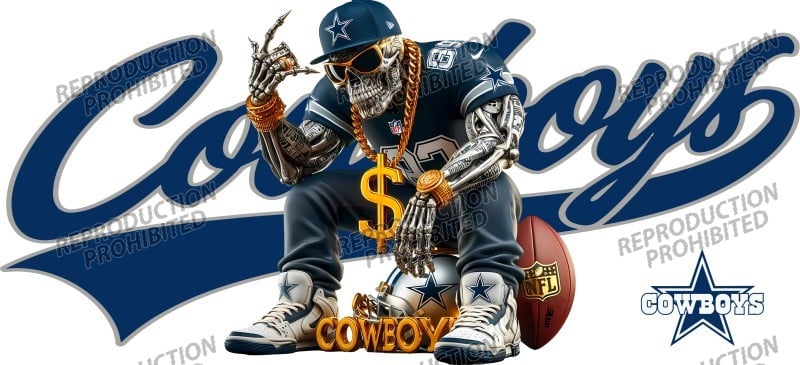 Image of Dallas Cowboys Football Uv Dtf Wraps or Decal Choice of 4