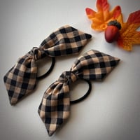 Black & Tan Gingham Hair Tie