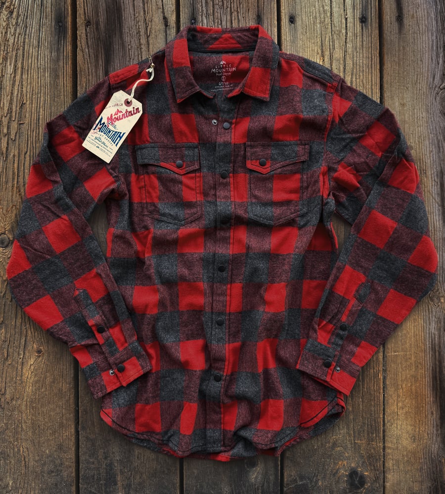 Image of Flannel | Red / Heather Black