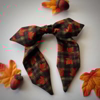 Plaid Leaves Headband