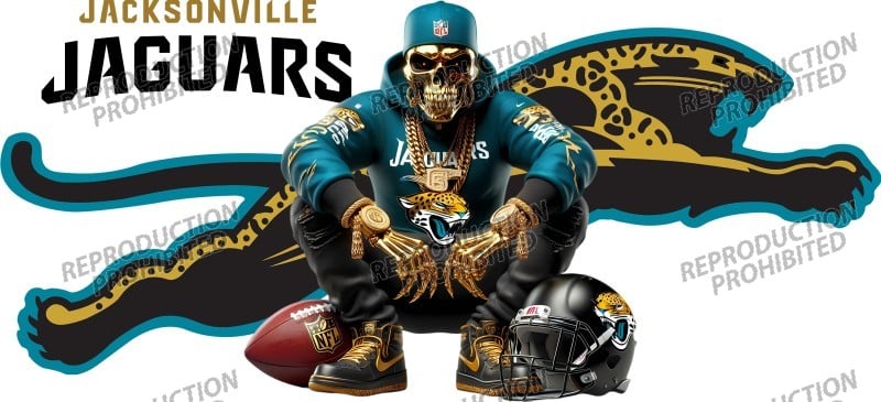 Image of Jacksonville Jaguars Football Uv Dtf Wraps Choice of 2