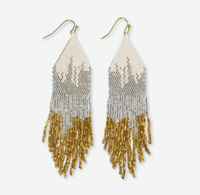 Image 1 of Claire Ombre Beaded Fringe Earrings St. Moritz