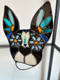 Image 3 of Sugar skull blue flowers 