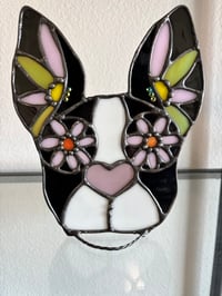 Image 1 of IMPERFECT Sugar skull pnk&green flower 