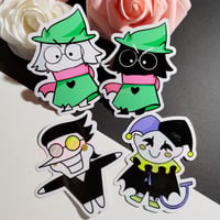 Image 1 of Deltarune Vinyl Stickers || Ralsei, Spamton, Jevil