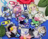 Image 1 of Deltarune Keychains 2.5" Clear Acrylic with Epoxy
