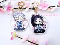Image 2 of Holographic Sakura Valorant Keychains | Jett, Sage