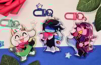 Image 2 of Deltarune Keychains 2.5" Clear Acrylic with Epoxy