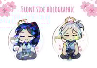 Image 3 of Holographic Sakura Valorant Keychains | Jett, Sage