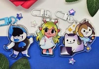 Image 4 of Deltarune Keychains 2.5" Clear Acrylic with Epoxy