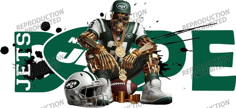 Image of New York Jets Football Uv Dtf Wraps Choice of 2