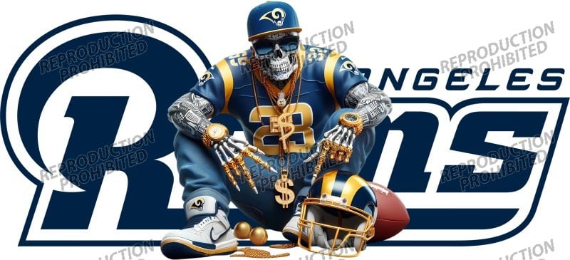 Image of LA Rams Football Uv Dtf Wraps Choice of 3