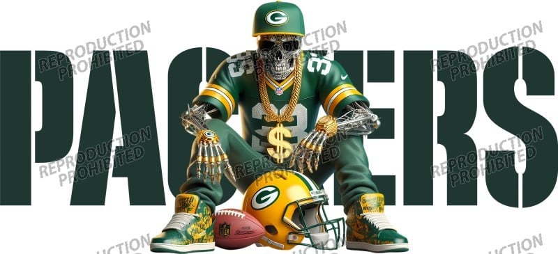 Image of Green Bay Packers Football Uv Dtf Wrap Choice of 2