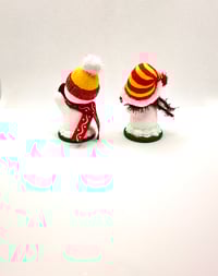 Image 4 of Chiefs snowman with football and Chiefs snowman with candy cane