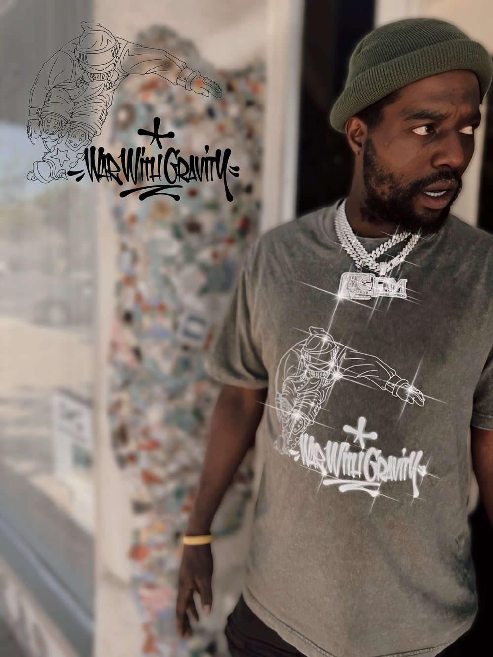 Image of STREET ART - WAR WITH GRAVITY (Lucky Green)