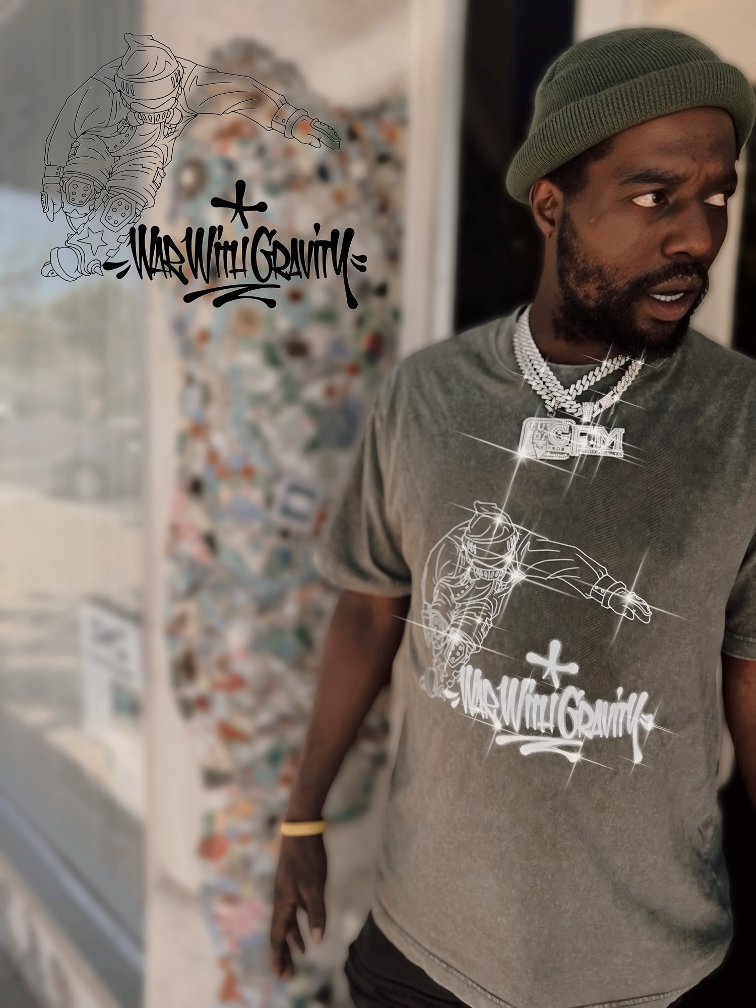 Image of STREET ART - WAR WITH GRAVITY (Lucky Green)