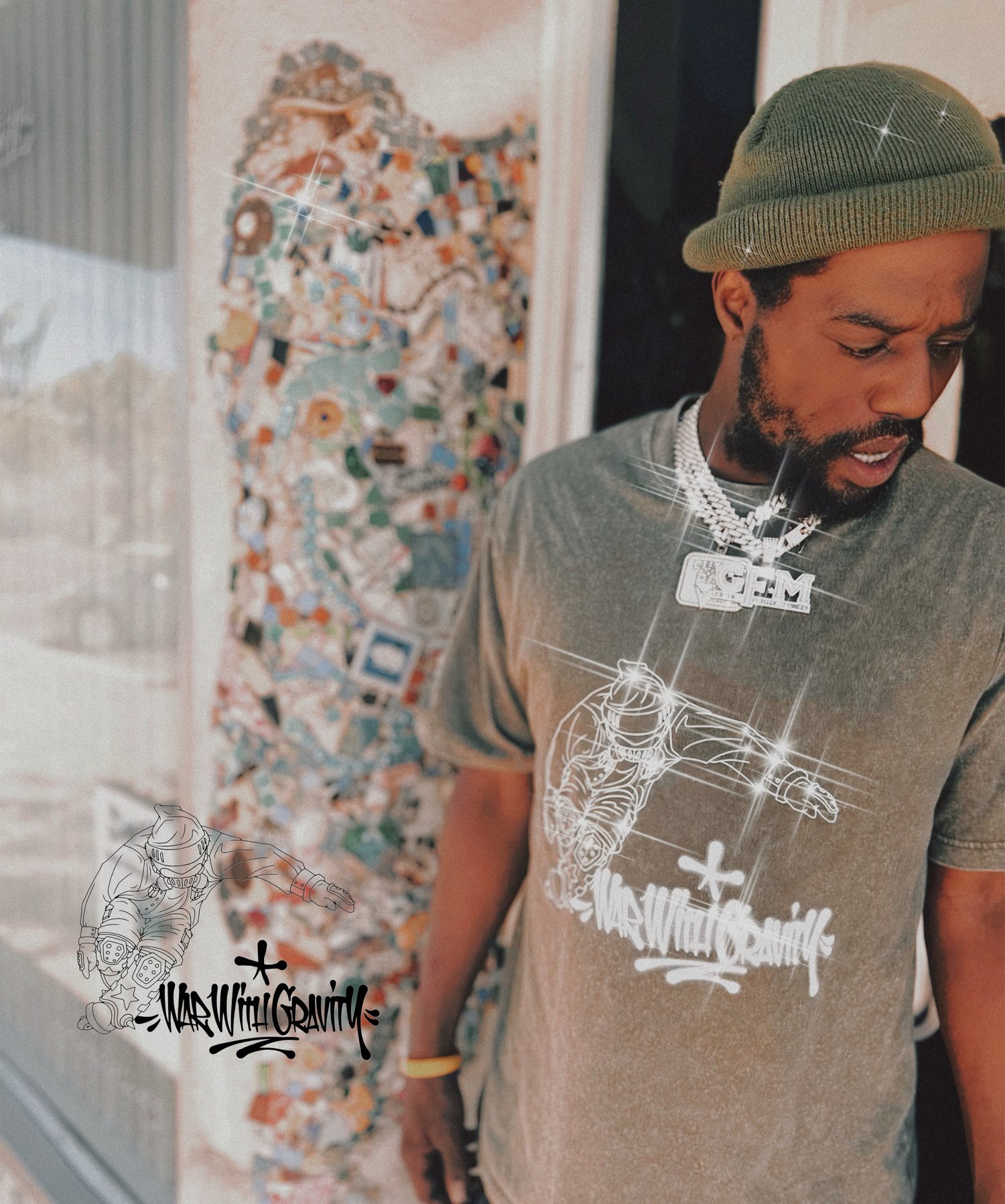 Image of STREET ART - WAR WITH GRAVITY (Lucky Green)