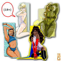 Image 1 of (18+) Lazy Days Pinup Sticker(s)