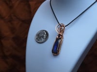 Image 2 of Deep blue flash Labradorite with blue crystal 