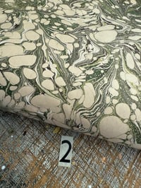 Image 2 of Hand Marbled Project Overs - Earthy veins on Fawn paper YOU CHOOSE