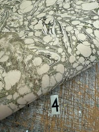Image 4 of Hand Marbled Project Overs - Earthy veins on Fawn paper YOU CHOOSE