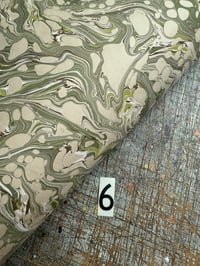 Image 6 of Hand Marbled Project Overs - Earthy veins on Fawn paper YOU CHOOSE
