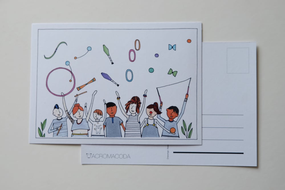Image of POSTCARD - toss up juggling!