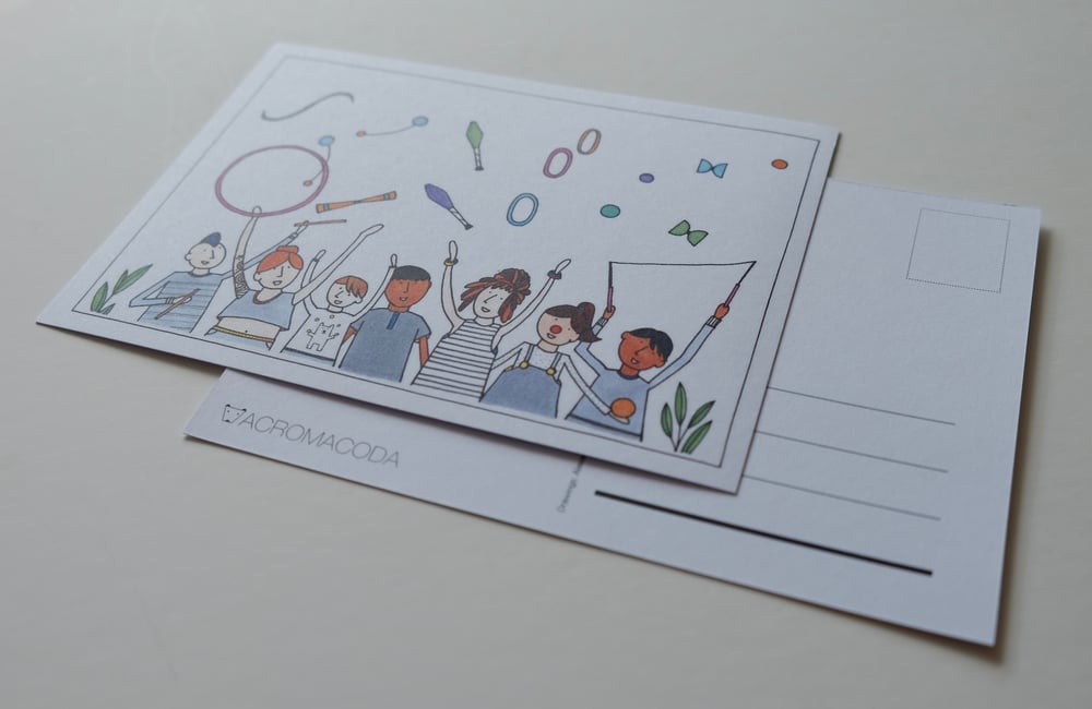 Image of POSTCARD - toss up juggling!