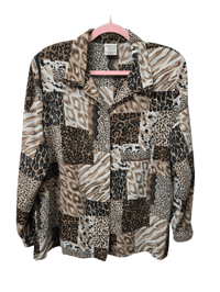 Image 1 of Animal Print Size 16 Blouse