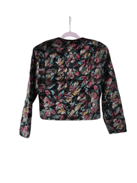 Image 2 of Crop Velvety Quilt Size M Blazer