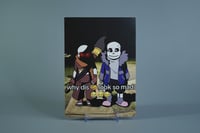 Medium Postcard "why dis dude look so mad"