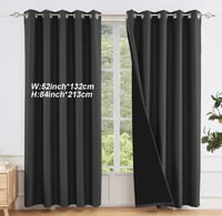 Curtain 2 panels set- BEIGE 