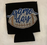 Black Koozie with Game Day Patch