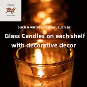 Image of Knick Knack Wooden Shelf, Cherrywood and Purple Heart Shelf, Curio Cabinet, Essential Oil Display